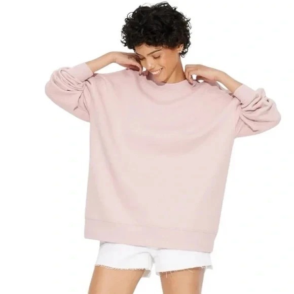 Wild Fable Women's OVERSIZED Graphic West Coast Sweatshirt Pink Size XXL - Picture 2 of 4